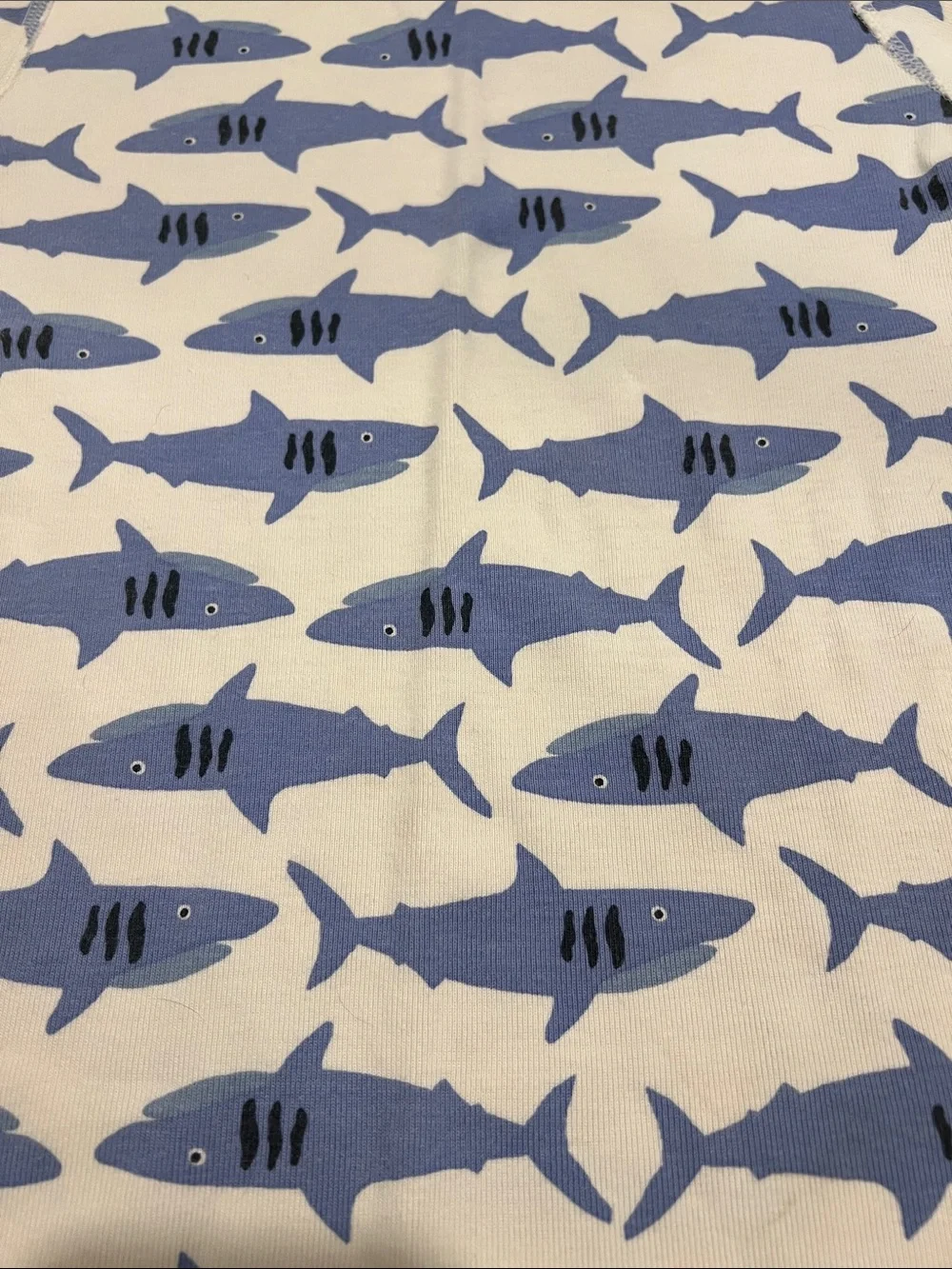 Hanna Andersson Boys Shark Short Pajamas Set, size 8
